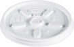 Dart Container - 8 Oz, 10 Oz White Vented Lid fits Foam Cups, 1000/Cs - 8JL