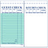 A1Paper - 3.4" x 6.25" 2 Part Green Carbonless Guest Checks, 50x50/Cs - DIRG7000