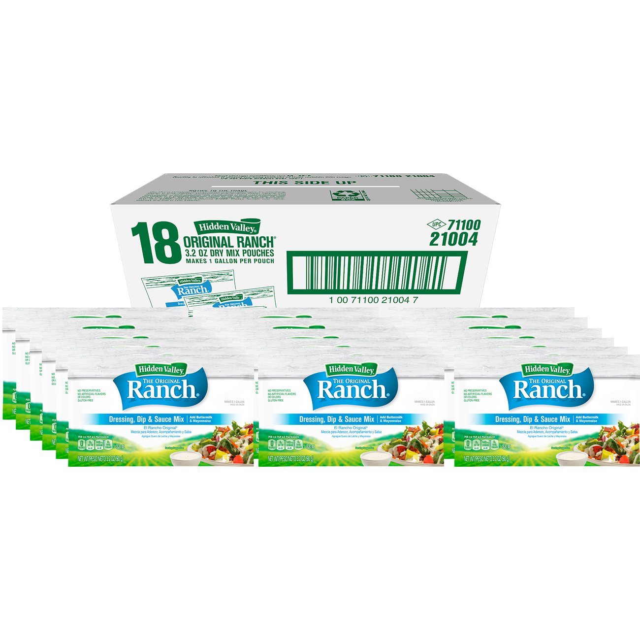 Hidden Valley Ranch - Gluten Free Original 3.2 Oz Dry Mix Salad Dressing Mix, 18/Cs - 21004