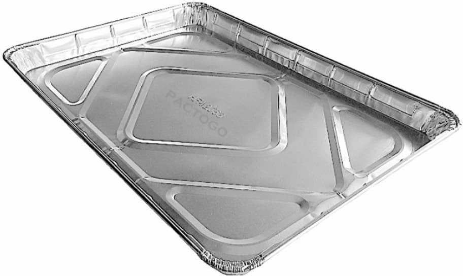 HFA - 16.44" x 11.63" x 1.25", 116 Oz 1/2 Sheet Full Curl Foil Cake Pan, 100/Cs - 2063-55