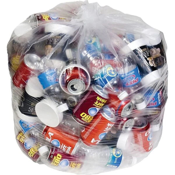 A1Paper - 1.2 mil 39 x 22 x 55" Kansmacker Clear Garbage Bags, 100/Cs - DIR39225512