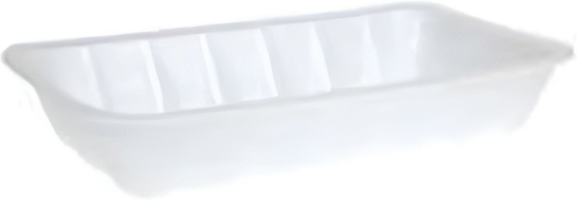 Dyne-A-Pak Inc. - 10.75" x 5.875" x 2" 10K White Foam Meat Trays, 250/Cs - 201010KW00