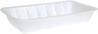 Dyne-A-Pak Inc. - 10.75" x 5.875" x 2" 10K White Foam Meat Trays, 250/Cs - 201010KW00