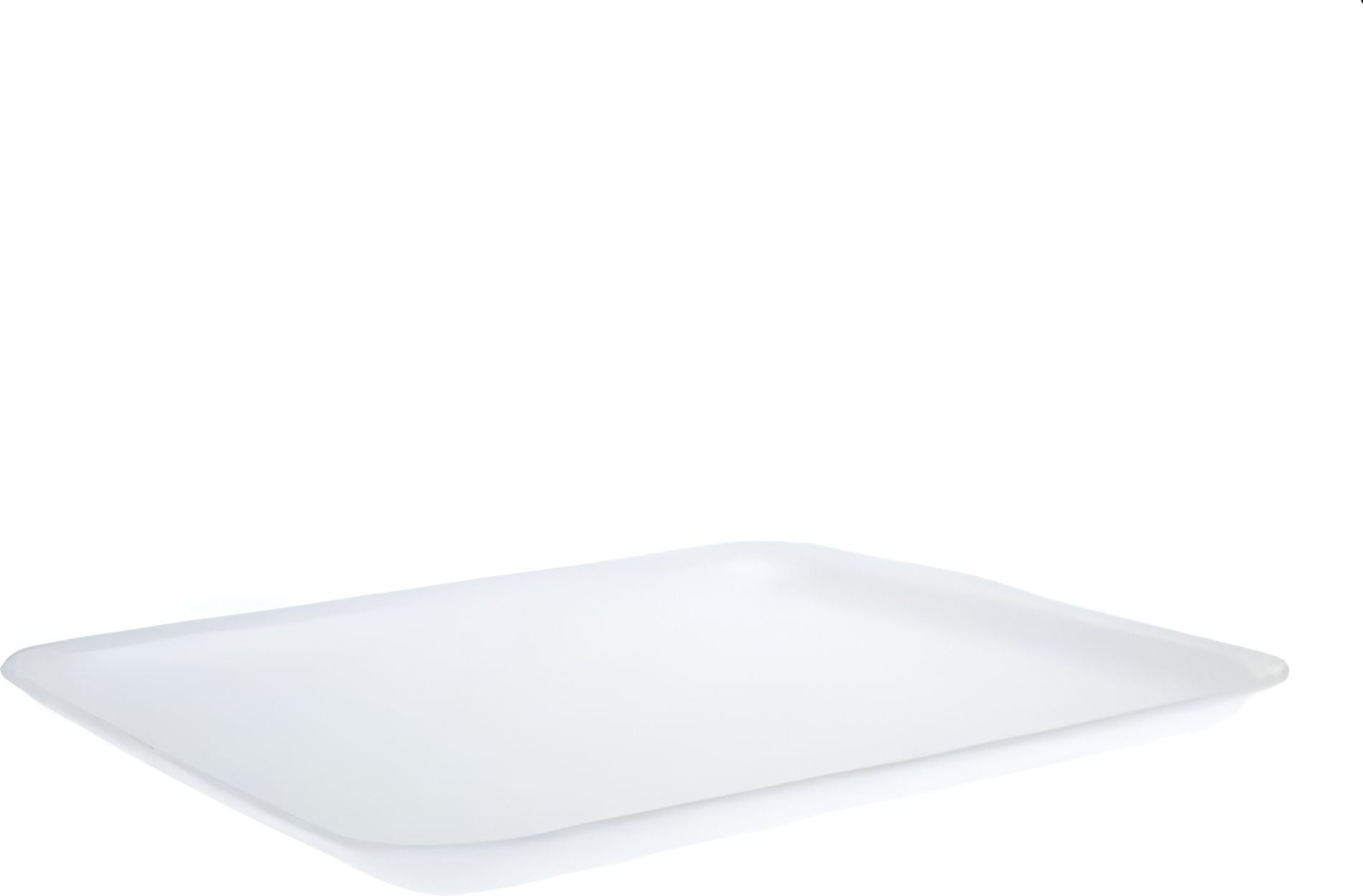 Dyne-A-Pak Inc. - 11" x 9" x 0.625" 12S White Foam Meat Trays, 250/Cs - 201012SW00