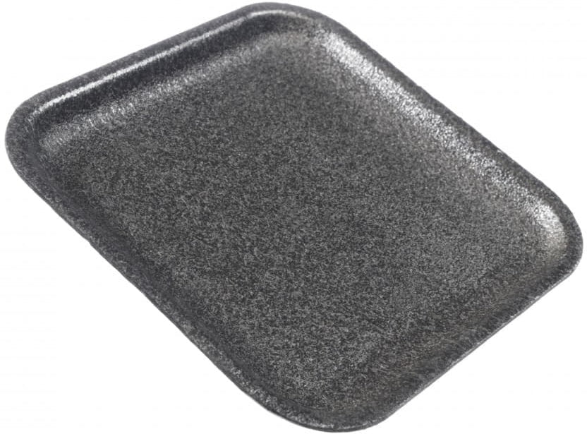 Dyne-A-Pak Inc. - 5.25" x 5.25" x 0.5" 1S Black Foam Meat Trays, 1000/Cs - 201001SN00