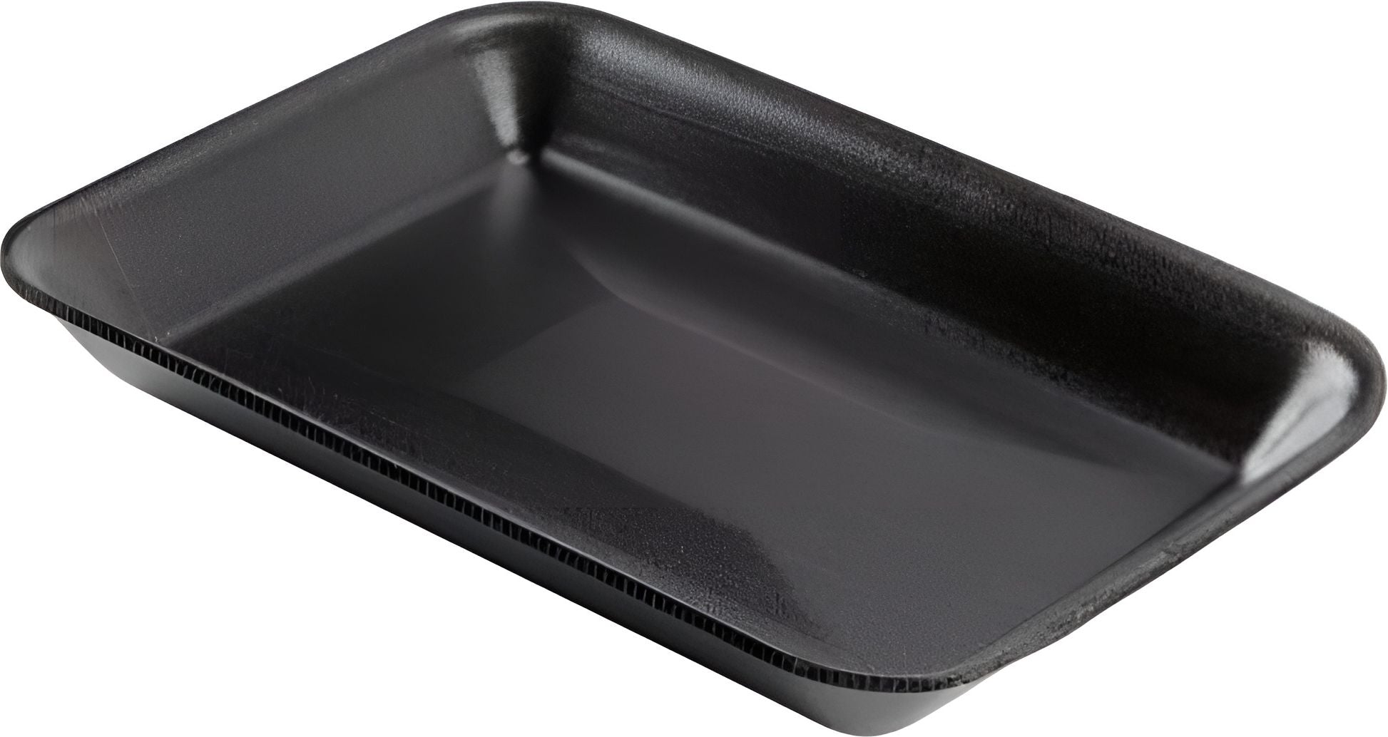 Dyne-A-Pak Inc. - 8.25" x 5.75" x 1" 2/2D Black Foam Meat Trays, 500/Cs - 2010020N00