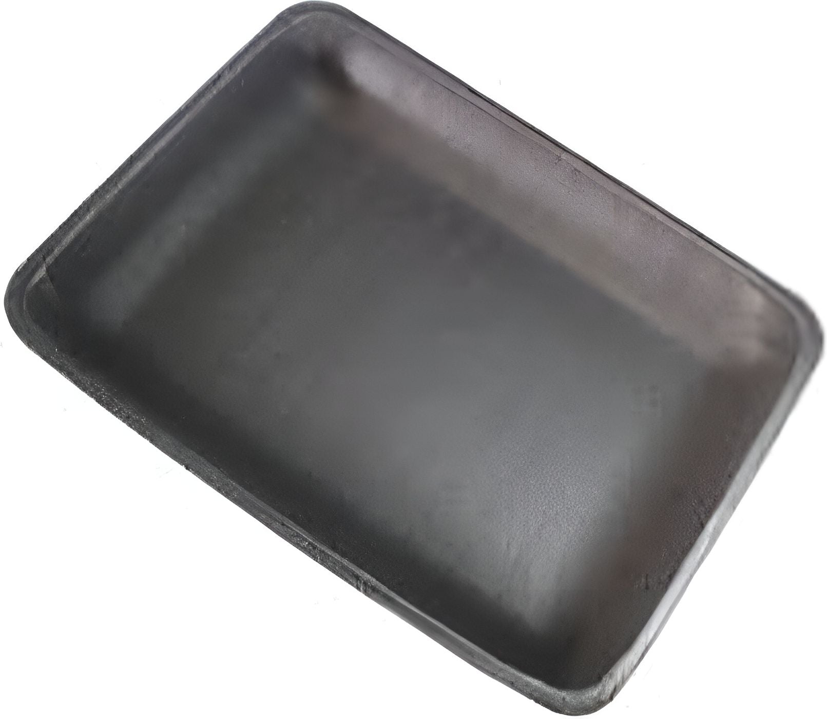 Dyne-A-Pak Inc. - 10.5" x 8.5" x 1.375" 8PP Black Foam Meat Trays, 400/Cs - 20108PPN00