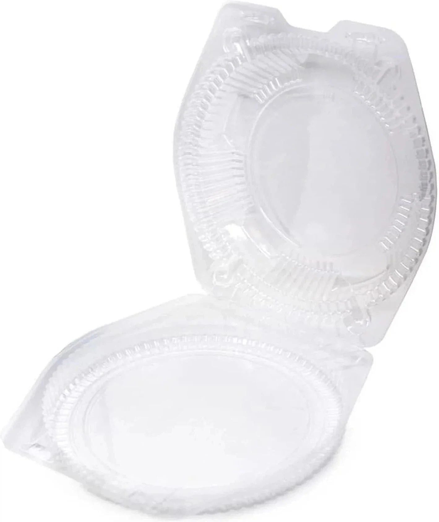 Detroit Forming - 10" Shallow Pie Plastic Hinged Container, 100/Cs - LBH-111